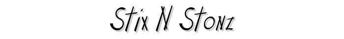 Stix n Stonz font